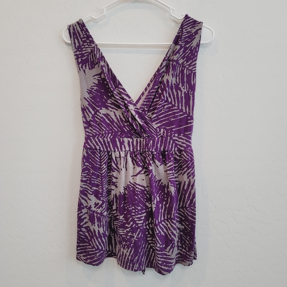 💕 Liz Lange Maternity & Nursing Sleeveless Top Gray & Purple Women's Size Large - Picture 10 of 10